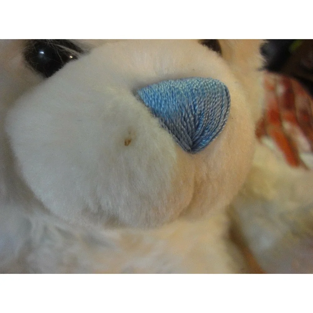 Build a bear workshop blue and white teddy bear 16